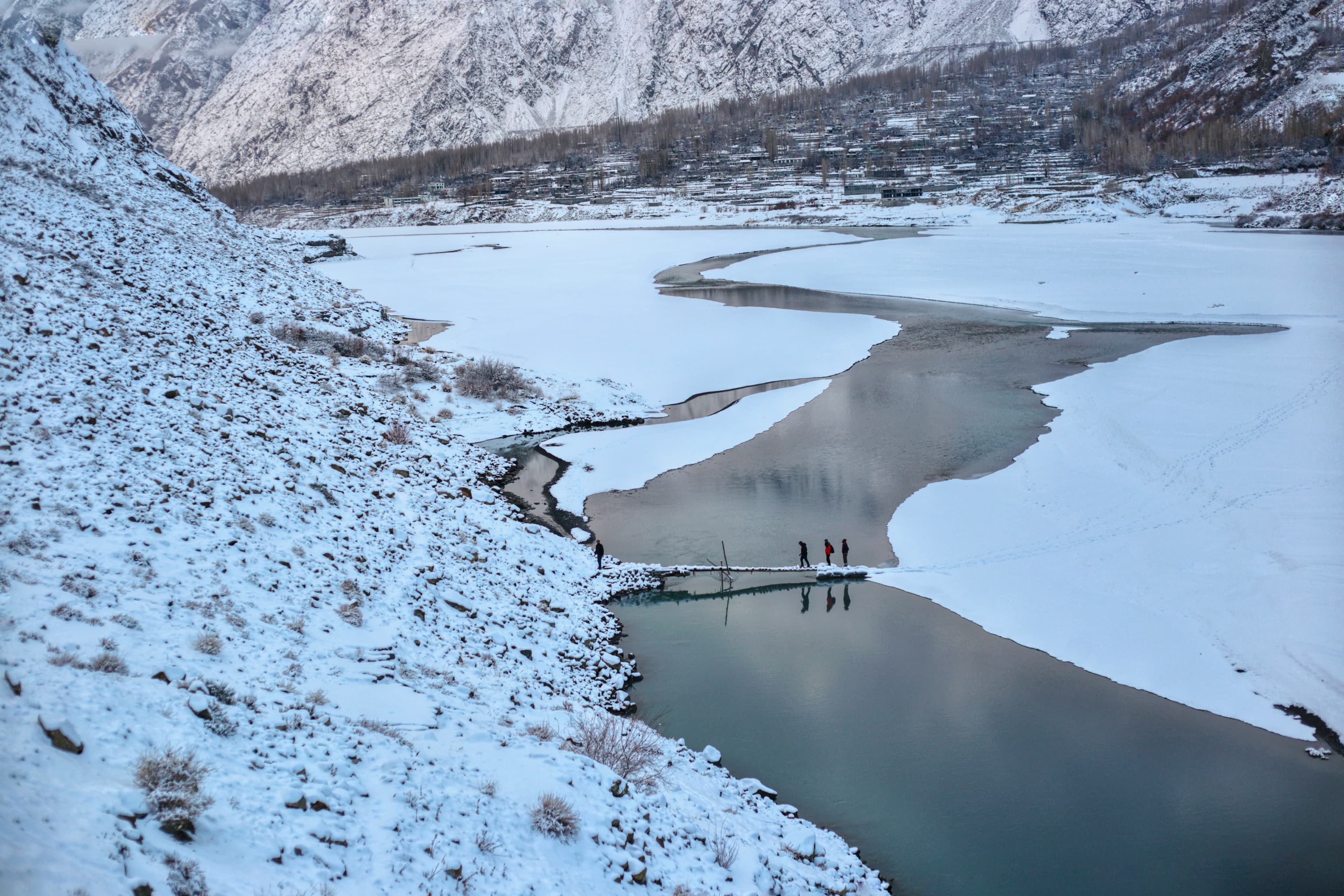 Hunza River in Winters