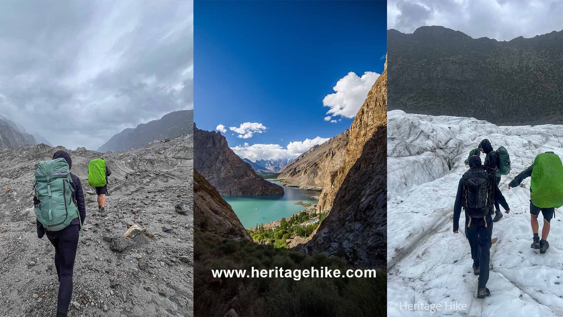 Borith Lake Hotel and Resort on the peaceful shores of Borith Lake in Gojal with the calm water reflecting the surrounding Karakoram peaks