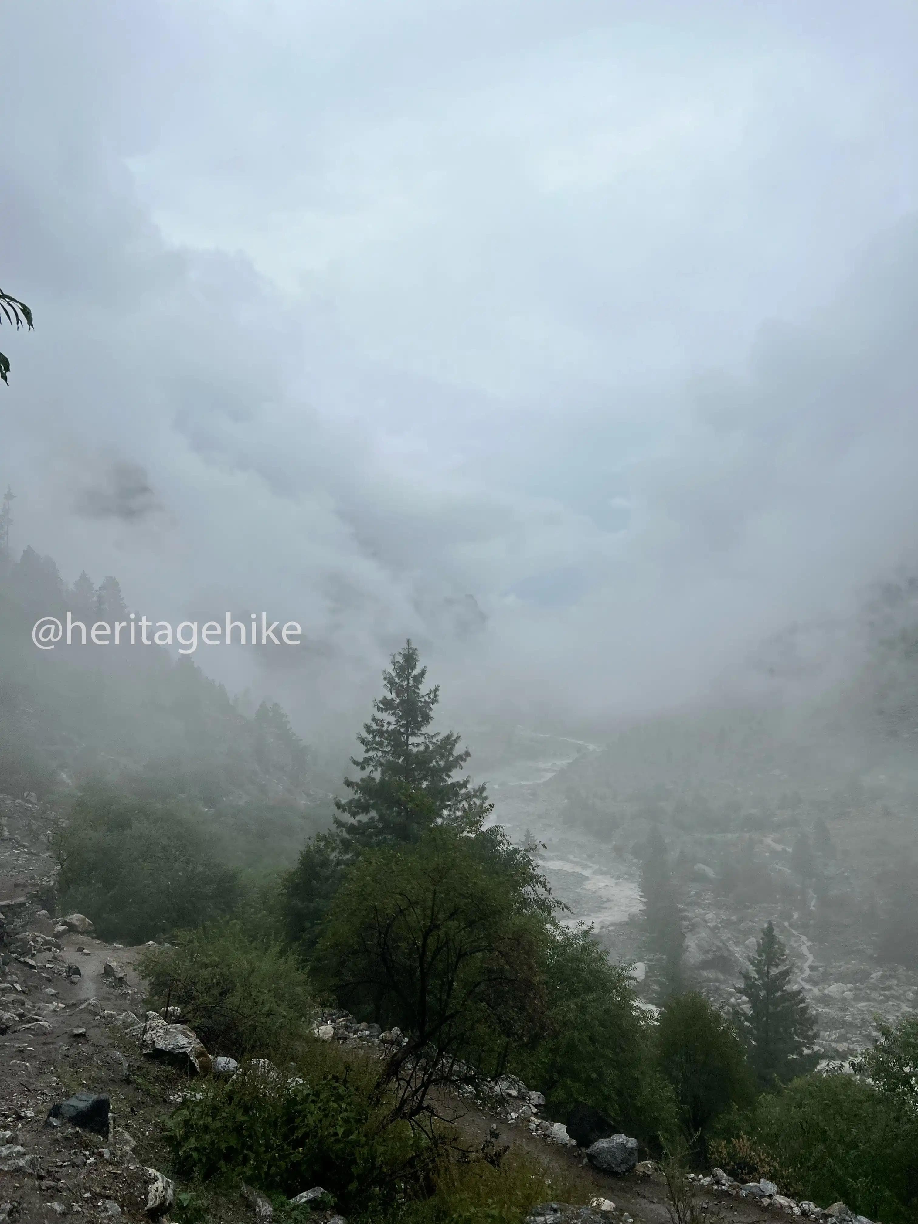Fairy Meadows view during rain